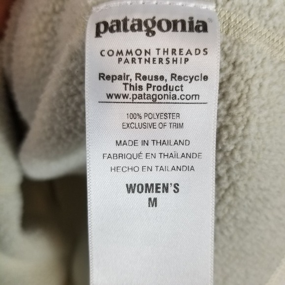 Patagonia Womens Better Sweater 1/4 Zip Fleece Pullover Light Grey Medium - Picture 4 of 7